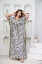 Marigold - Grey Pure Cotton Printed Kaftan  